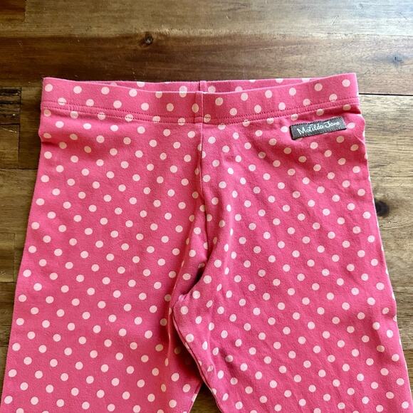 Matilda Jane Moments With You Hall Pass Scrappy Leggings Pants Red Polka Dot 8 - Picture 3 of 7
